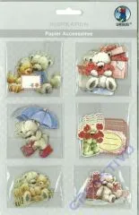 Papier Accessoires Teddies 6x6 Motive (Restbestand)