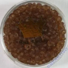 Twin-Rocailles mit Doppelloch 2,5x5mm braun matt