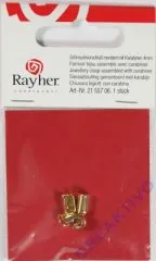 Rayher Schmuckverschluss montiert mit Karabiner 4mm gold