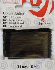 Rayher Gummifaden 1mm 5m schwarz