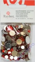 Acryl Stra�steine 6, 10 und 14mm rot