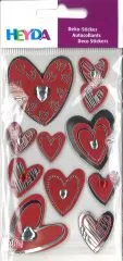 Heyda Sticker Metallic Hearts