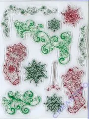Silikon-Stempel Weihnachtsstr�mpfe & Schn�rkel