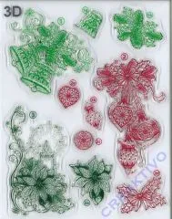 Silikon-Stempel Weihnachtsmotive klassisch 3D