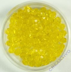 Glasschliffperle gelb 4mm transparent