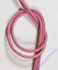 Rundriemen Lederband aus Rindleder 100cm 2mm pink