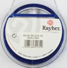 Rayher Satinband 3mm 10m dunkelblau