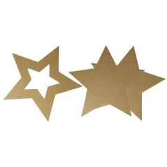 Pappmach�-Stern, 3 tlg. , 22x22 cm
