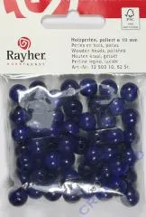 Rayher Holzperlen FSC, poliert 10mm 52St dunkelblau