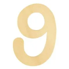 Holz-Zahl 6cm 9