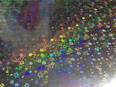 Holografie-Karton Sterne - silber