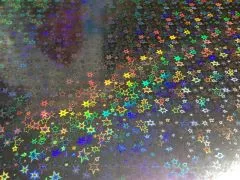 Holografie-Karton Sterne - silber