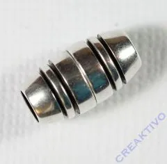 Pracht Magnetverschluss oval platin antik 14x8mm