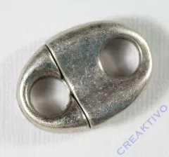 Pracht Magnetverschluss oval altplatin 22x30mm