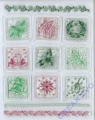 Silikon-Stempel Weihnachts-Patchwork