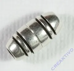 Pracht Magnetverschluss oval platin antik 12x6mm