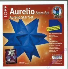 Aurelio Stern Set 15x15cm transparent blau