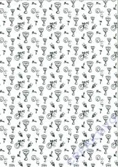 Designkarton Charity silber - Motiv 02 / Kelche (Restbestand)
