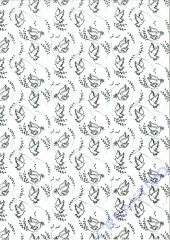 Designkarton Charity silber - Motiv 03 / Tauben (Restbestand)
