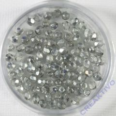 Glasschliffperle kristall 3mm halbbedampft