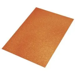 Moosgummi Platte 2mm 30x40cm Glitter orange (Restbestand)