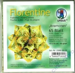 Florentine Faltbl�tter Anemonen 10x10cm 65 Blatt gelb