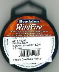 Perlenwebfaden Wild Fire Wildfire schwarz � 0,15 mm 18,2m