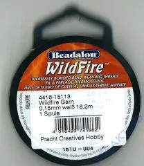 Perlenwebfaden Wild Fire Wildfire wei  0,15 mm 18,2m