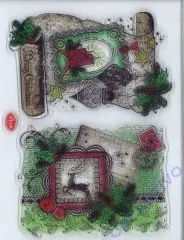 Silikon-Stempel Schriftrolle Merry Christmas