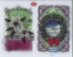 Silikon-Stempel Christrosen & Landschaft