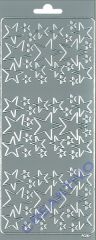 Rayher Stickerbogen Sterne 22x9cm silber