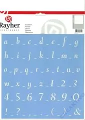 Rayher Schablone, Klassische Schrift , 30x30 cm, 1 Stck