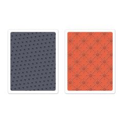Sizzix Textured Impressions Embossing Folders 2PK - Yuletide Boulevard Set