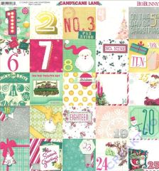 Scrapbooking Papier Candy Cane Lane - Countdown (Restbestand)