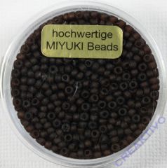 Miyuki Beads 2,2mm 12g transp. darkbrown matt
