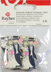 Holz-Streuteile Just married 3,5x5cm