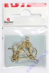 Rayher Messing-Ohrhaken 20mm 6 Stck goldfb.