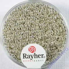 Rayher Rocailles 2mm perlmutt 17g silber