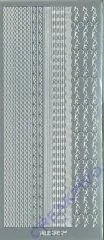 Sticker Zierstreifen Mix silber