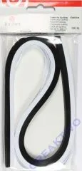 Papier f�r Quilling schwarz / wei� 0,9cm