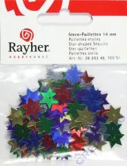 Stern-Pailletten 14mm bunt