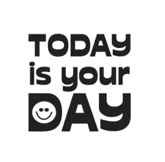 Butterer Mini-Holzstempel - Today is your day (Restbestand)