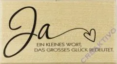 Butterer Stempel Ja - in kleines Wort...