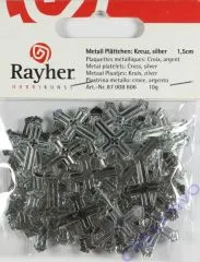 Rayher Metall-Pl�ttchen Kreuz silber