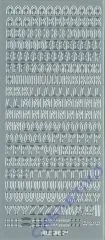 Sticker silber - Gro�-Buchstaben klein