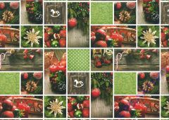 Motiv-Fotokarton 300g/qm 49,5x68cm Weihnachten rot/grün