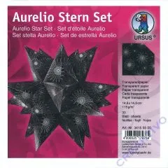 Aurelio Stern Set 14,8x14,8cm transparent Black&White