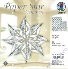 Paper Star Ornament silber