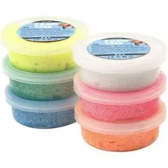 Foam Clay�, Sortiment, sortierte Farben, glitter, 6x14 g