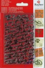 Rayher Silikon-Stempel, klar Schrift